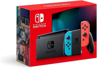 Nintendo Switch with Neon Blue and Neon Red Joy-Con - Handheld Gaming Console