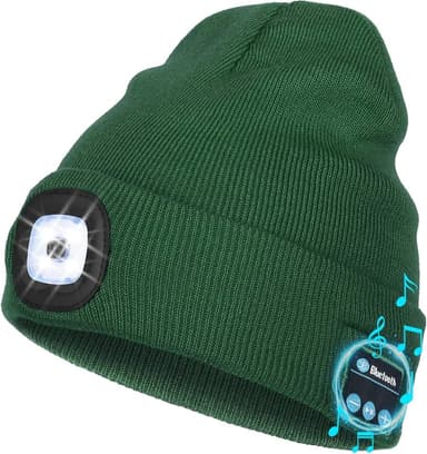 Wmcaps Bluetooth Beanie with LED Light and Headphones, Tech Gadgets Gifts