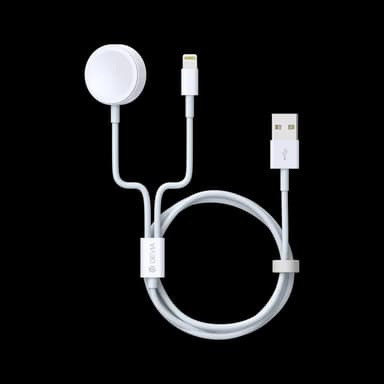 2 in 1 Apple Watch Charger – USB-A to Lightning