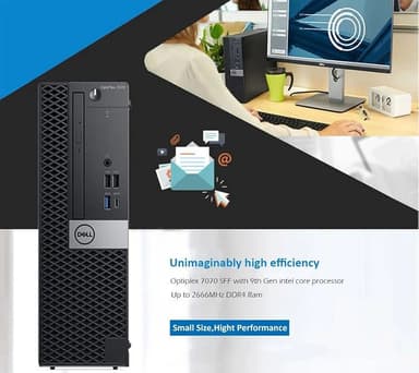 Dell OptiPlex 7070 SFF Desktop Computer PC, Intel 8 Core i7-9700 3.0GHz up to 4.70GHz,32GB DDR4 Ram New 1TB NVMe M.2 SSD,AX210 Built-in WiFi 6E,Windows 11 Pro, Wireless Keyboard & Mouse