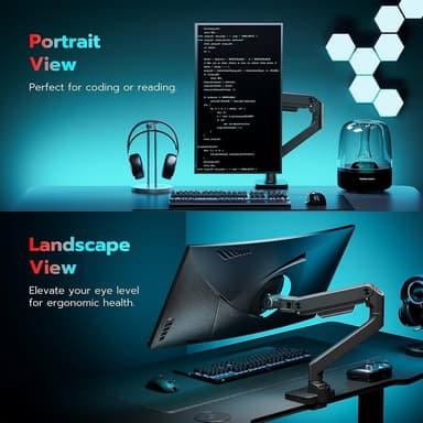 ARES WING Ultrawide Monitor Desk Arm for 17 to 49 Inch Screen, Holds 44 Lbs