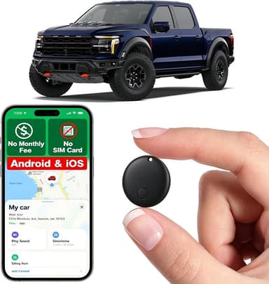 GPS Tracker for Vehicles, Car Tracker Hidden No Monthly Fee, Real Time Vehicle Tracking Device No Subscription No SIM Card, Apple Find My & Google Find Hub, IP68 Waterproof for Cars Motorcycles Trucks