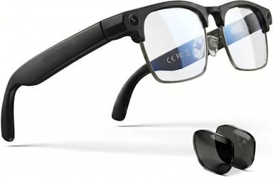 AI Smart Glasses for Men Women, 4K Camera, Translator, Call & Recorder